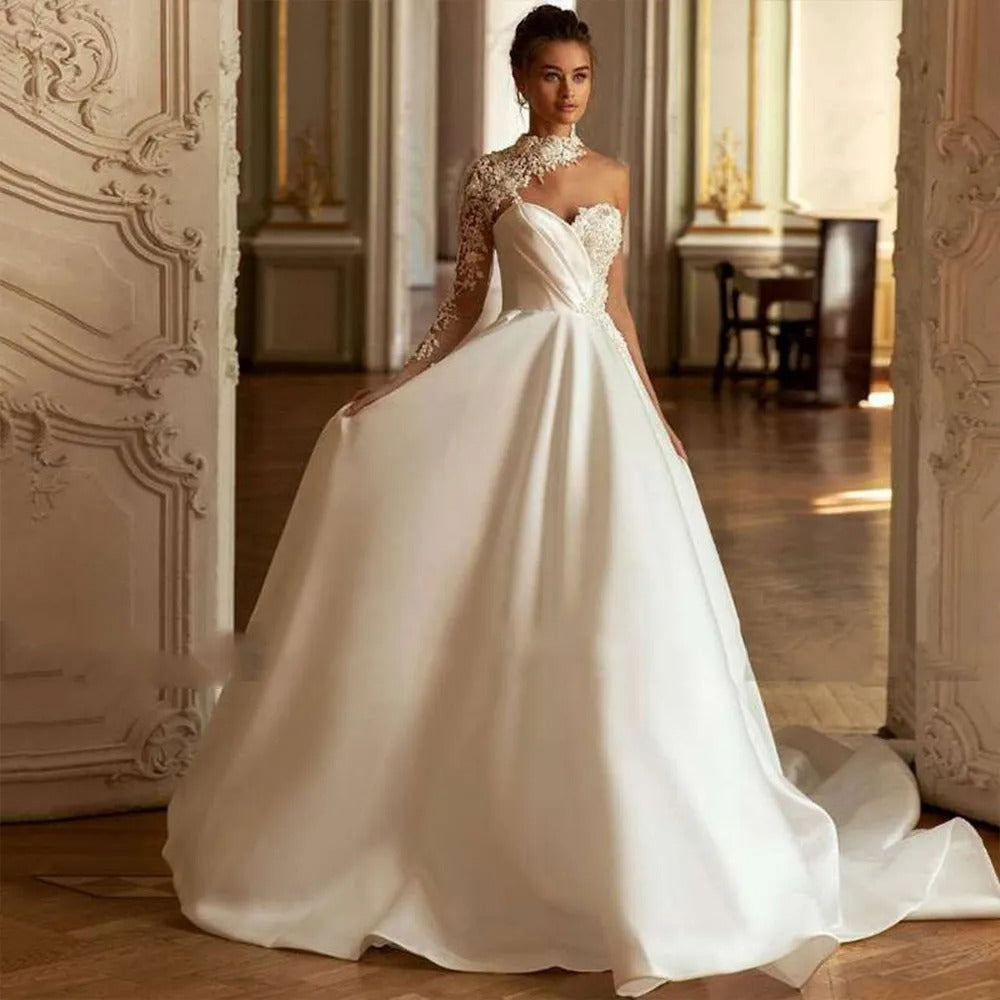 Private Custom Floor-Length Off The ShoulderOrganza Wedding Dress elegantes para mujer Abiye свадебное платье vestidos de novia