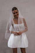 Sexy Lace Square Collar Wedding Dresses Elegant Backless Short Above Knee Mini Sheath Bridal Gowns Vestidos De Novia