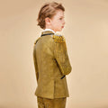 Golden Children'S Boy Suits Blazers Glittering Suits Wedding In The Big Child Flower Girl British Dress Bling Jacket Garcon