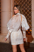 Short Wedding Dress with a Removable Bolero and a Zippered Back White Sleeves Bridal Gowns Satin Modern Vestido De Novia Mermaid Princess Court Train