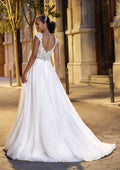 Square Neckline and Scooped Back Wedding Dress Court Train Modern Vestido De Novia Mermaid Bow Princess Satin Bridal Gown