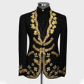 Luxurious Beaded Gold Appliques Men Suits Groom Wedding Tuxedos 3 Pieces Sets Male Prom Blazers Pants Outfit Terno Masculino Black