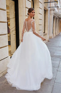 Shiny Sparkly Tulle Wedding Dress A-Line For Women Customize To Measures Buttons Gorgesou Bridal Gowns Stunning Floor Length