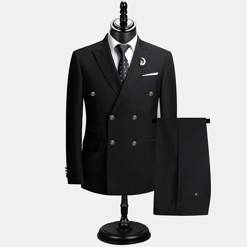 (Suit Jacket+pants 2-piece Set) Three Breasted Men's Suit Set, Wedding Man's Suit Set, Evening Man's Suit, Business Man's Suit