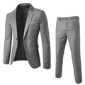 Men's Wedding Suit For Groom Best-Man Groomsman 2023 Pure Color Elegant Blazer Pant Set Slim Men Formal Dress Suit Clothes