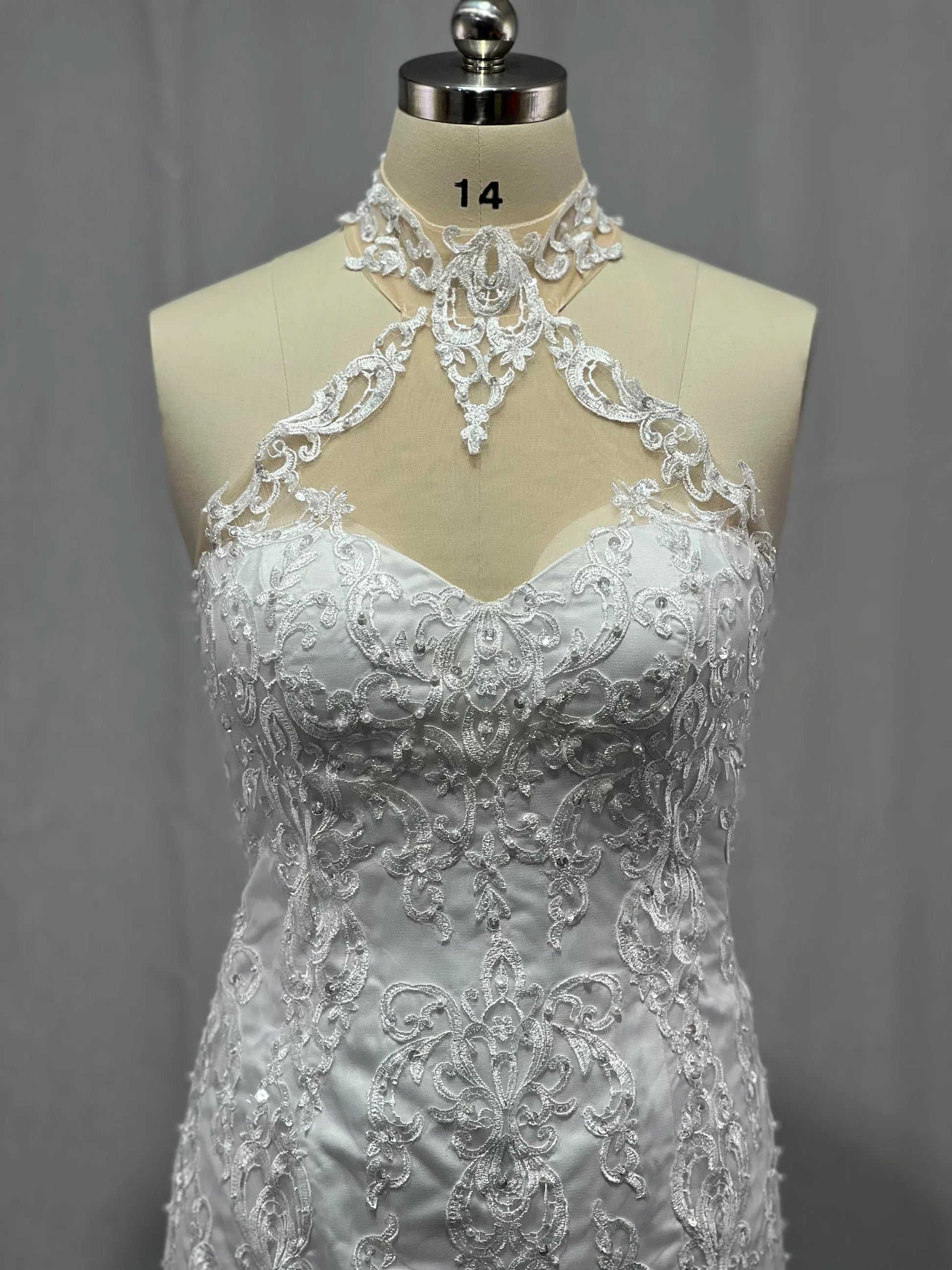 Arabic Aso Ebi Vintage Lace Beaded Wedding Dresses Sheer Neck Mermaid Bridal Dresses Sexy Wedding Gowns