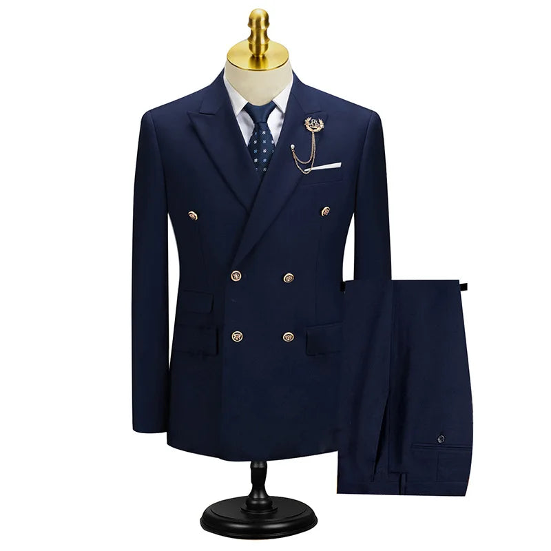 (Suit Jacket+pants 2-piece Set) Three Breasted Men's Suit Set, Wedding Man's Suit Set, Evening Man's Suit, Business Man's Suit