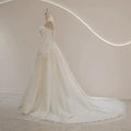 SL-9293 Suli Romantic Sweetheart Neckline Puff Long Sleeve Bride Wedding Dress Lace Appliques Beading Bohemian Bridal Gown