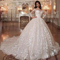 Luxury White Women's Wedding Dresses Robe Bridal Gowns Lace Applique Illusion Crystal Beads String Elegant High-End 14W