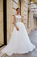 Shiny Sparkly Tulle Wedding Dress A-Line For Women Customize To Measures Buttons Gorgesou Bridal Gowns Stunning Floor Length