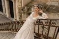 Princess Wedding Dress Long Puff Sleeves A-Line Customize To Measures For Women A-Line Gorgeous Lace Appliques Bridal Gowns