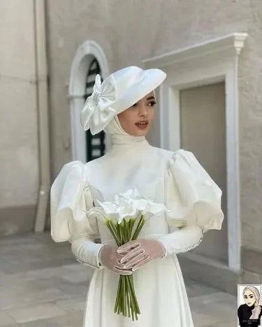 Dubai Muslim Hijab Wedding Dresses for Women