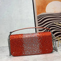 New crystal decorative leather underarm bag high quality clutch dinner bag classic chain shoulder me