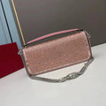 Designer's trendy luxury crystal diamond metal high-tech multi-functional shoulder slung handbag