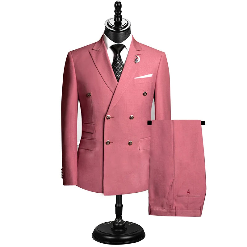 (Suit Jacket+pants 2-piece Set) Three Breasted Men's Suit Set, Wedding Man's Suit Set, Evening Man's Suit, Business Man's Suit