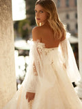 Romantic Sweetheart Neck Wedding Dress Classic Lace Appliques Bride Robe Elegant A-line Long Bridal Gown Robe De Mariée