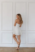 Vestido De Novia Simple White Sassy Skirt Wedding Dress Train Dress Satin Bow Court Bridal Gown