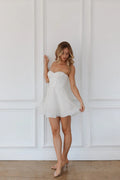 Vestido De Novia Simple White Sassy Skirt Wedding Dress Train Dress Satin Bow Court Bridal Gown