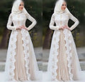 Muslim Wedding Dresses for Women A Line vestidos de noiva 2022 Plus Size Zipper Back Long Sleeve свадебное платье